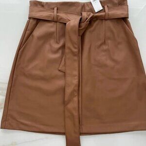 Banana Republic Brown Faux Leather Skirt Size 4